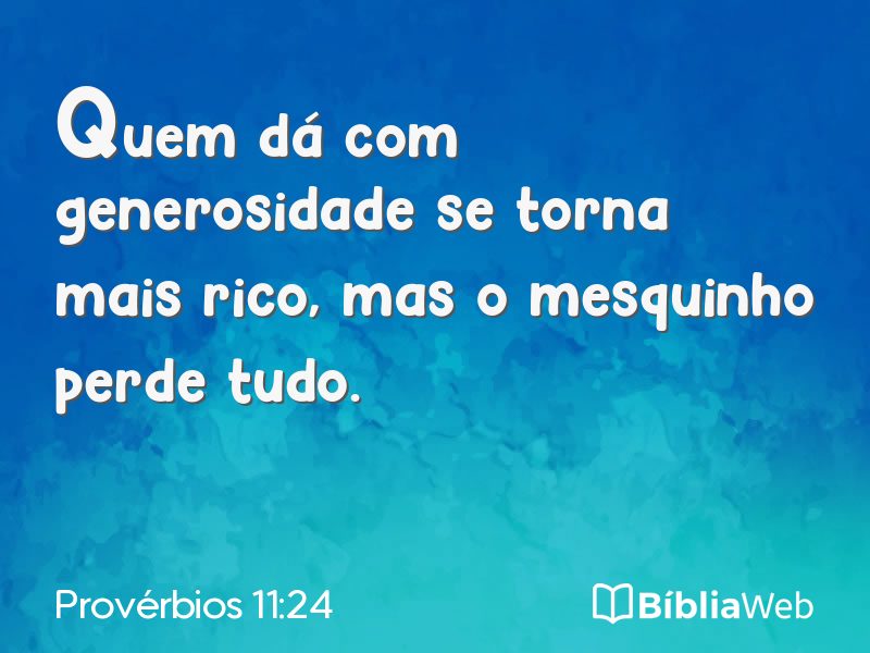 Provérbios 11:24 em imagem para compartilhar