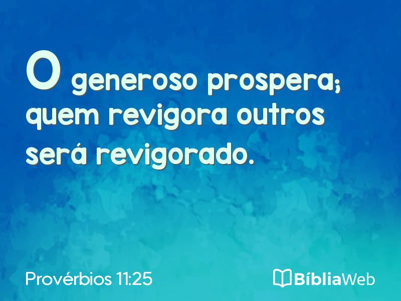 Provérbios 11:25 em imagem para compartilhar