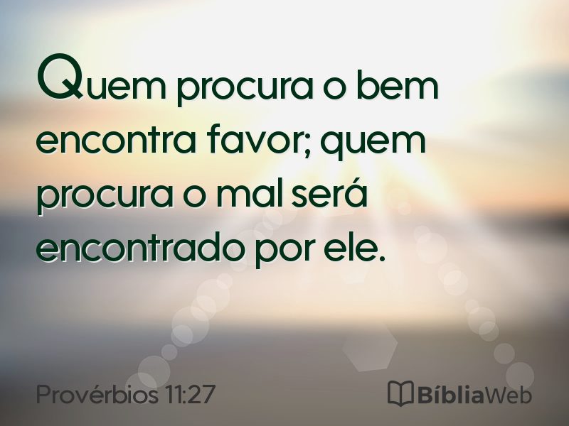 Provérbios 11:27 em imagem para compartilhar
