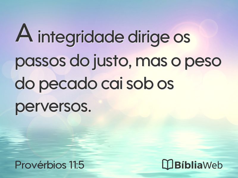 Provérbios 11:5 em imagem para compartilhar