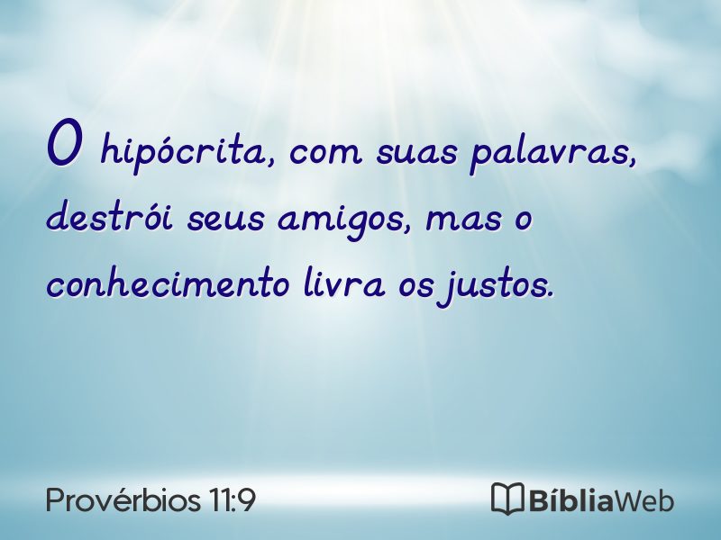 Provérbios 11:9 em imagem para compartilhar