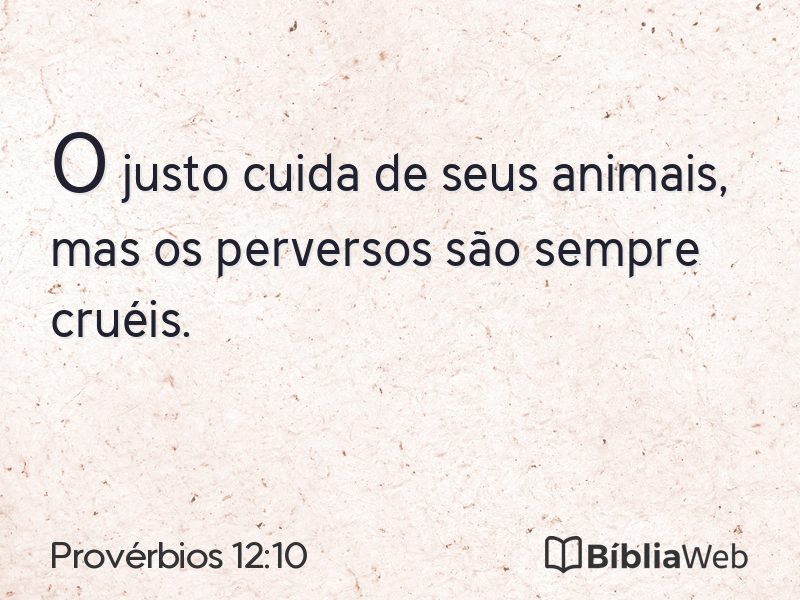 Provérbios 12:10 em imagem para compartilhar