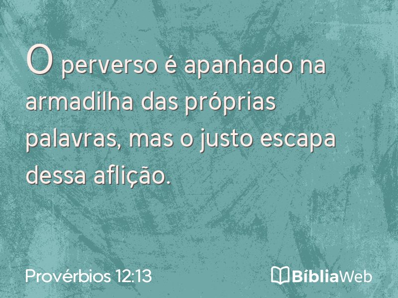 Provérbios 12:13 em imagem para compartilhar
