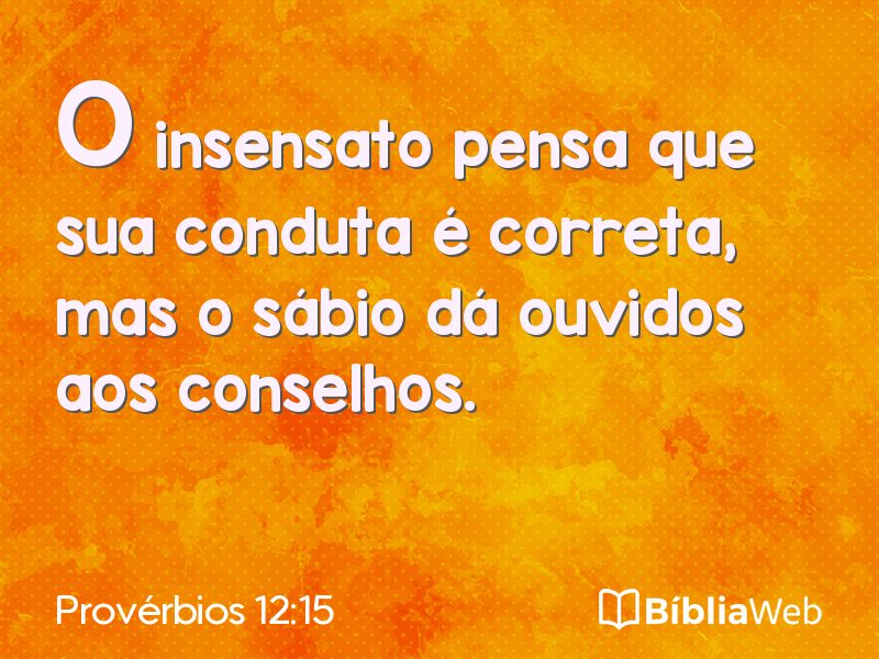 Provérbios 12:15 em imagem para compartilhar