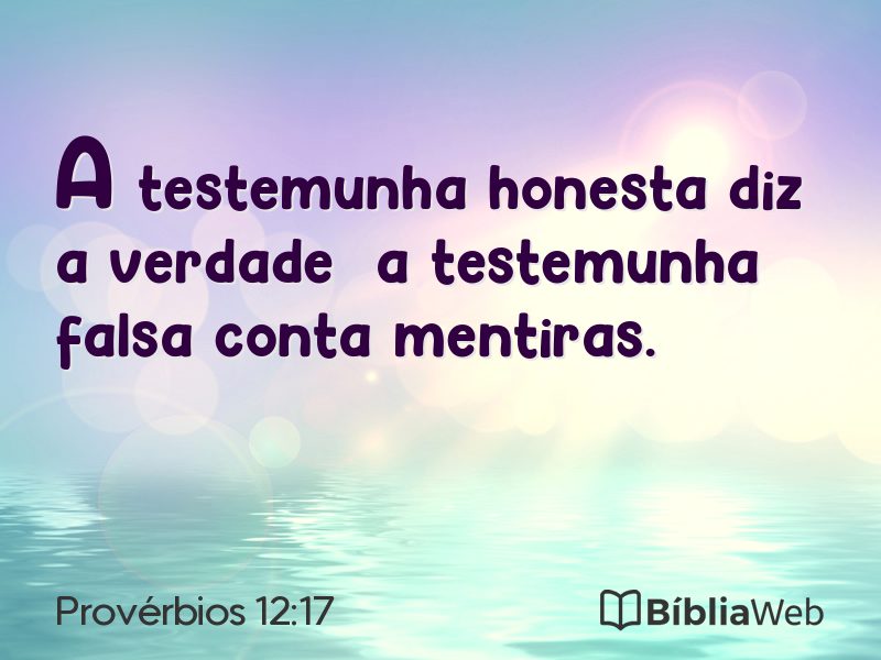 Provérbios 12:17 em imagem para compartilhar