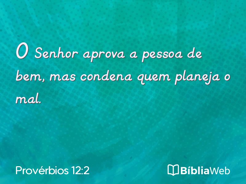 Provérbios 12:2 em imagem para compartilhar
