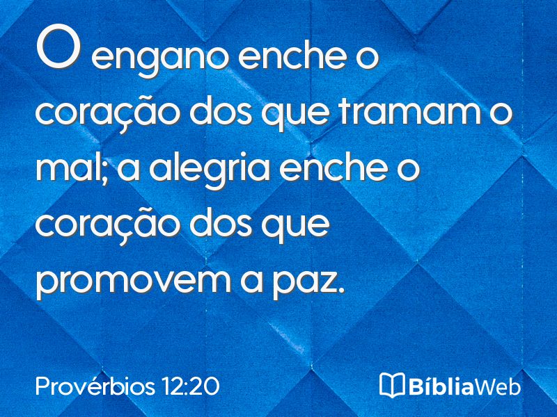 Provérbios 12:20 em imagem para compartilhar
