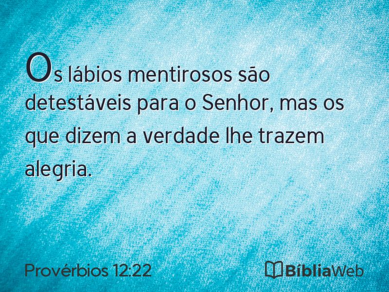 Provérbios 12:22 em imagem para compartilhar