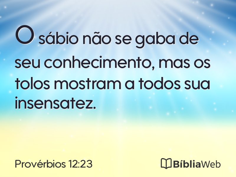 Provérbios 12:23 em imagem para compartilhar