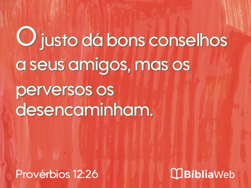 Provérbios 12:26 em imagem para compartilhar