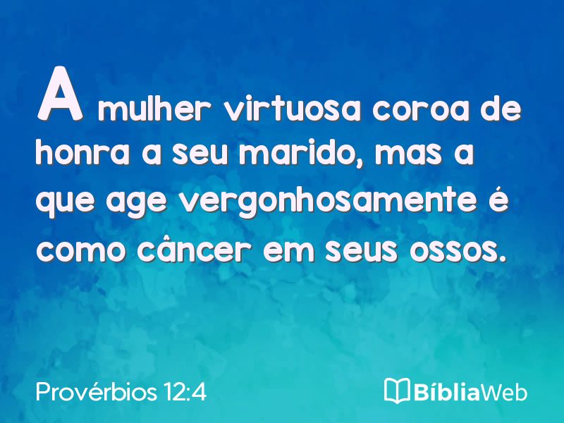 Provérbios 12:4 em imagem para compartilhar