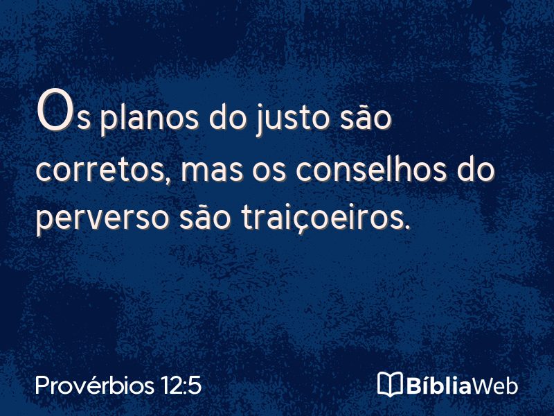 Provérbios 12:5 em imagem para compartilhar