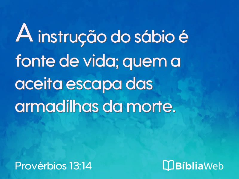 Provérbios 13:14 em imagem para compartilhar