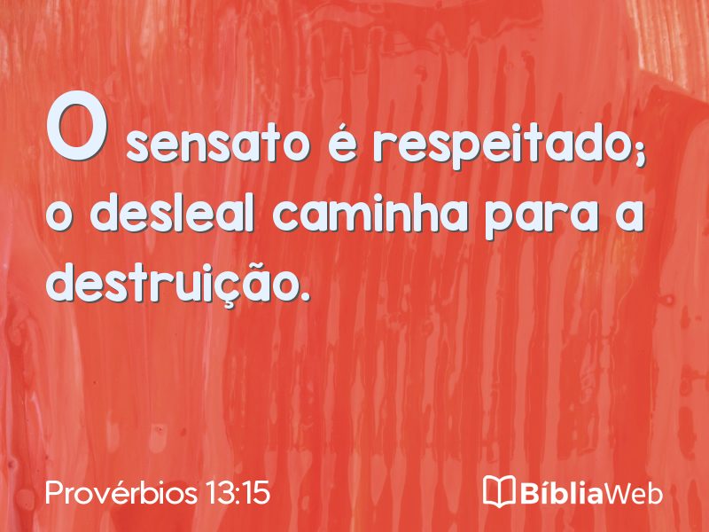 Provérbios 13:15 em imagem para compartilhar