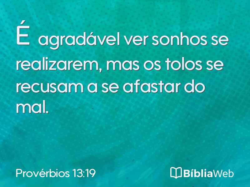 Provérbios 13:19 em imagem para compartilhar