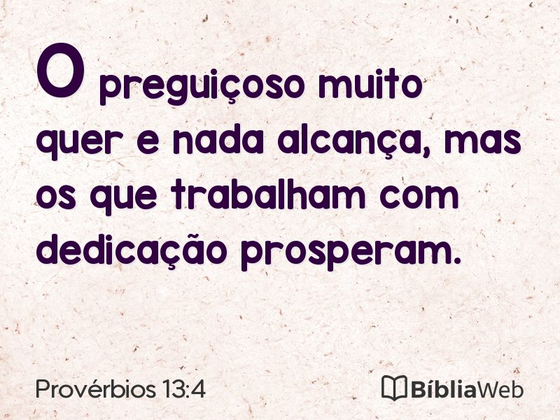 Provérbios 13:4 em imagem para compartilhar