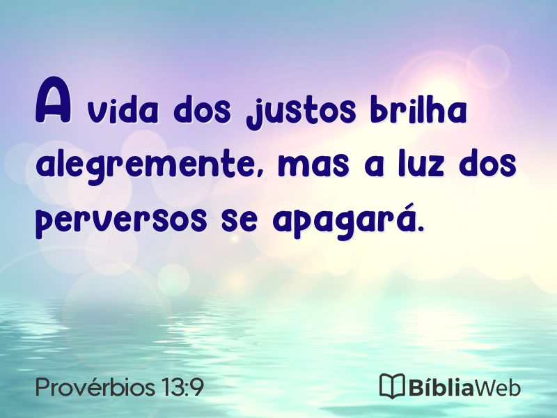Provérbios 13:9 em imagem para compartilhar