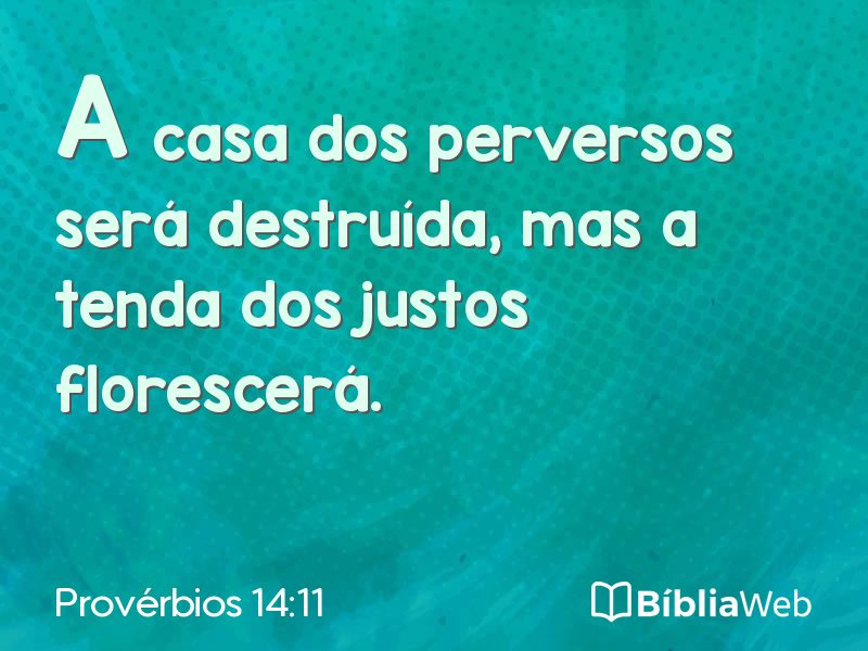 Provérbios 14:11 em imagem para compartilhar