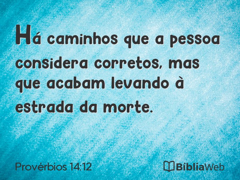 Provérbios 14:12 em imagem para compartilhar