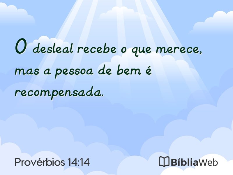 Provérbios 14:14 em imagem para compartilhar
