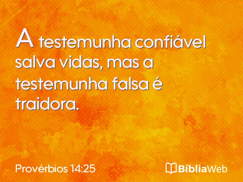 Provérbios 14:25 em imagem para compartilhar