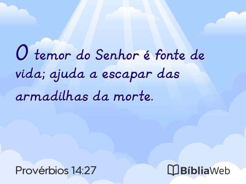 Provérbios 14:27 em imagem para compartilhar