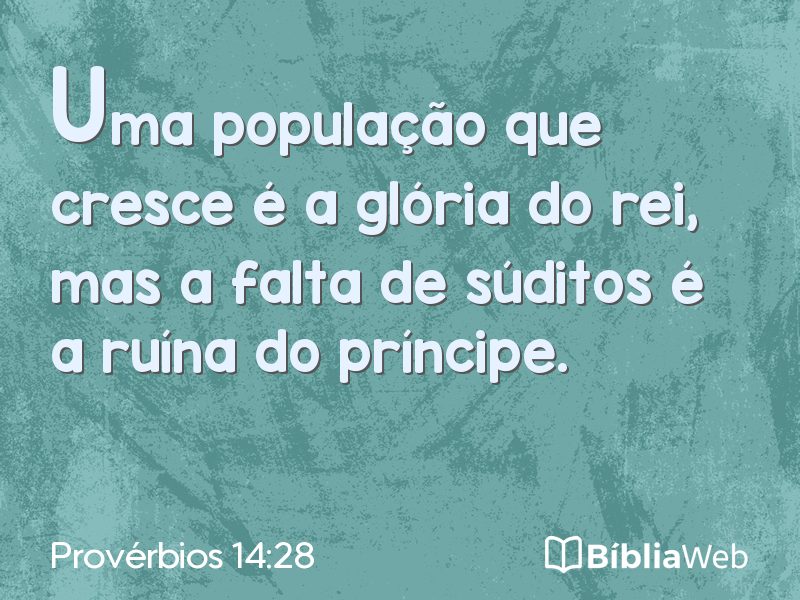 Provérbios 14:28 em imagem para compartilhar
