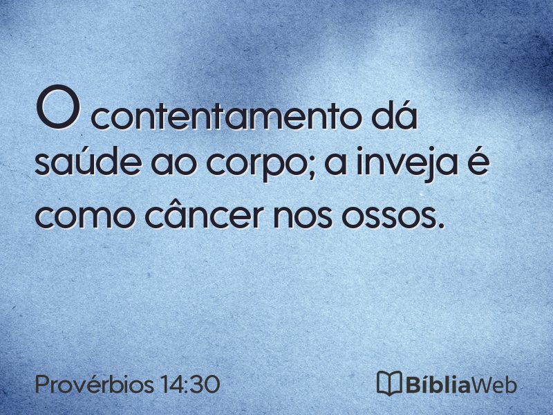 Provérbios 14:30 em imagem para compartilhar