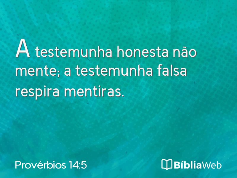 Provérbios 14:5 em imagem para compartilhar