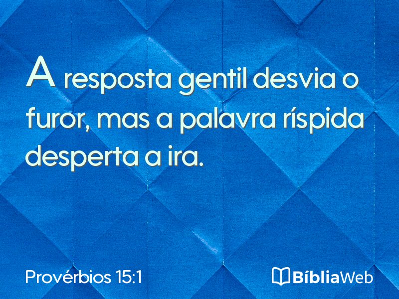 Provérbios 15:1 em imagem para compartilhar