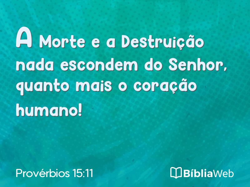Provérbios 15:11 em imagem para compartilhar