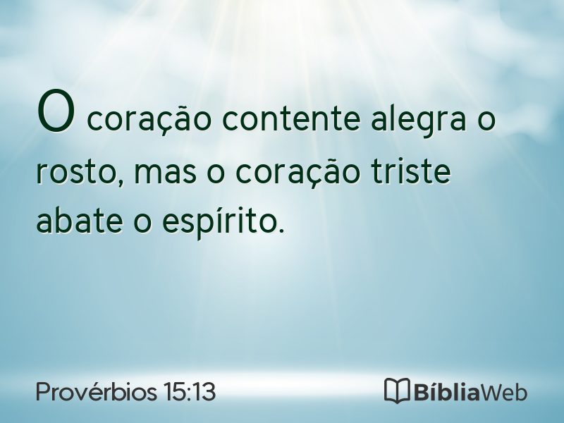 Provérbios 15:13 em imagem para compartilhar