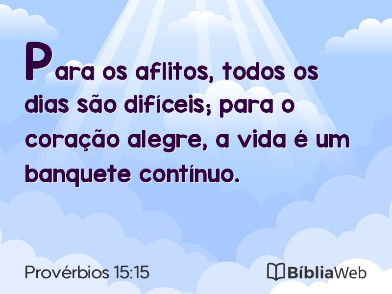 Provérbios 15:15 em imagem para compartilhar