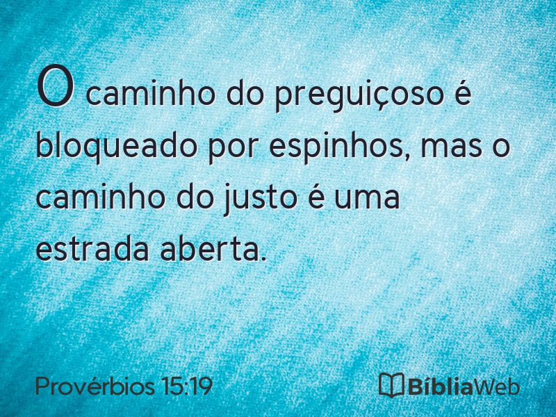 Provérbios 15:19 em imagem para compartilhar