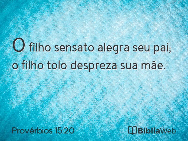 Provérbios 15:20 em imagem para compartilhar