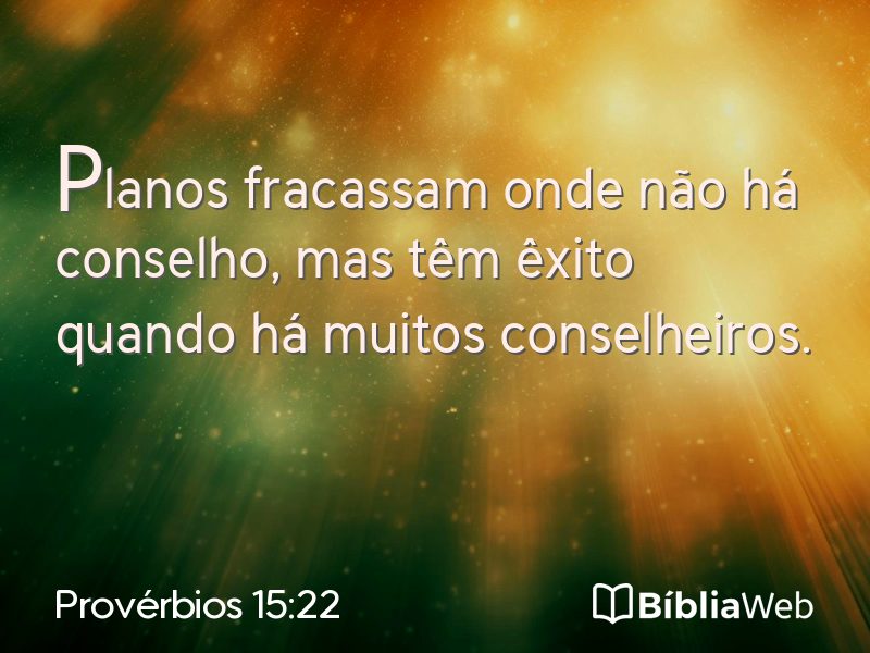 Provérbios 15:22 em imagem para compartilhar