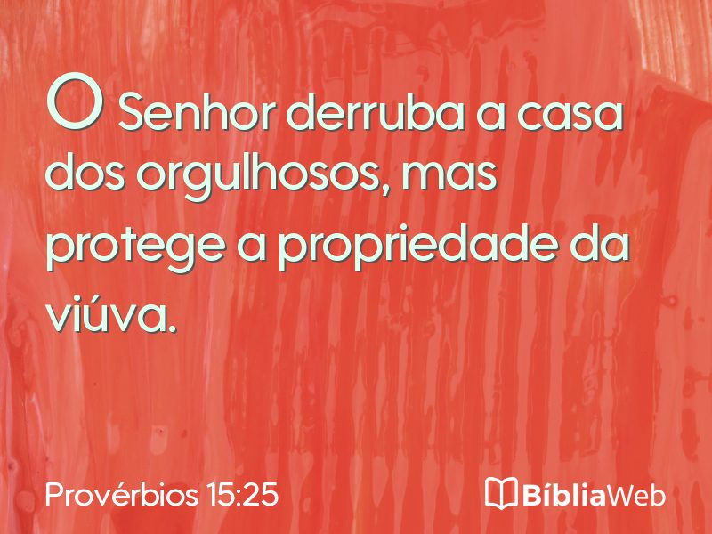 Provérbios 15:25 em imagem para compartilhar