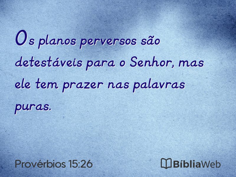 Provérbios 15:26 em imagem para compartilhar
