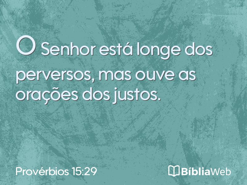 Provérbios 15:29 em imagem para compartilhar