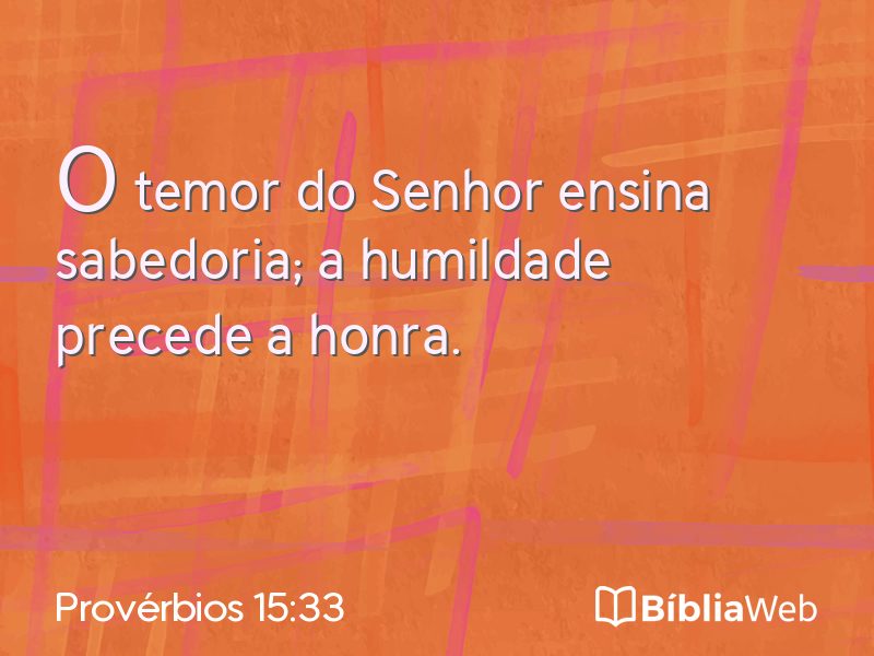 Provérbios 15:33 em imagem para compartilhar