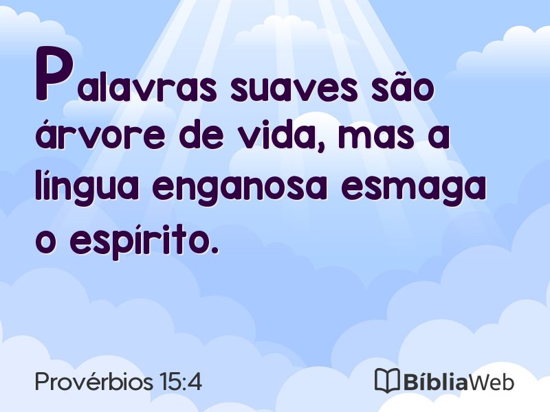 Provérbios 15:4 em imagem para compartilhar