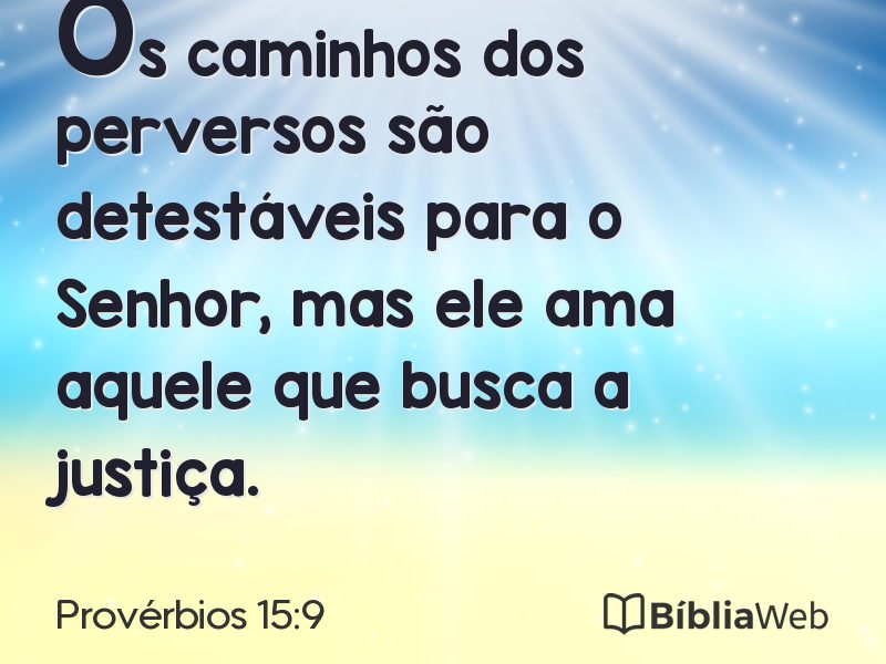 Provérbios 15:9 em imagem para compartilhar