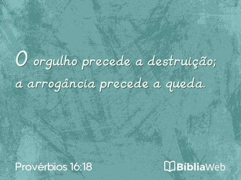 Provérbios 16:18 em imagem para compartilhar