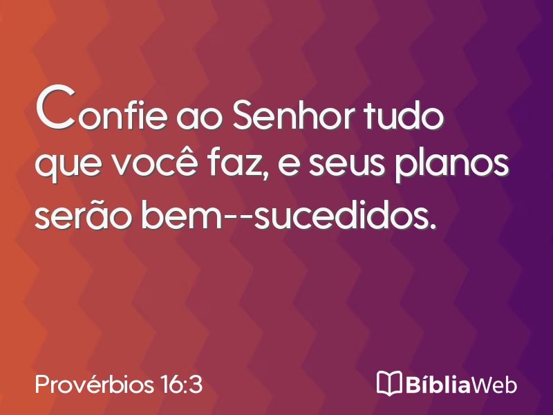 Provérbios 16:3 em imagem para compartilhar