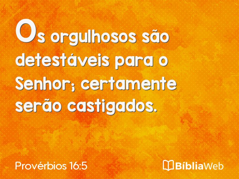 Provérbios 16:5 em imagem para compartilhar