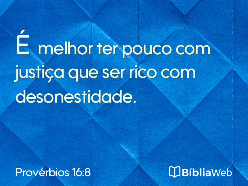 Provérbios 16:8 em imagem para compartilhar