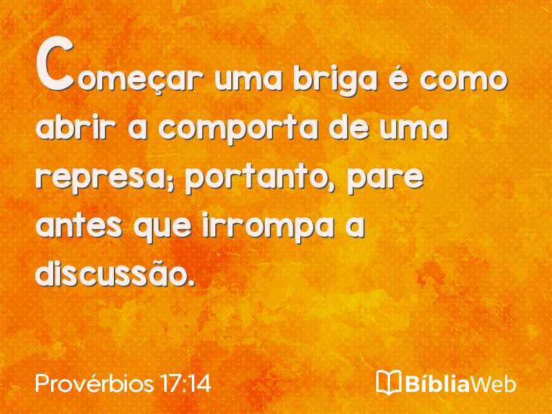 Provérbios 17:14 em imagem para compartilhar