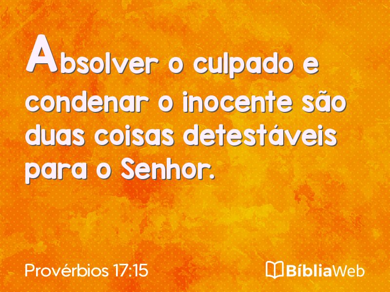 Provérbios 17:15 em imagem para compartilhar