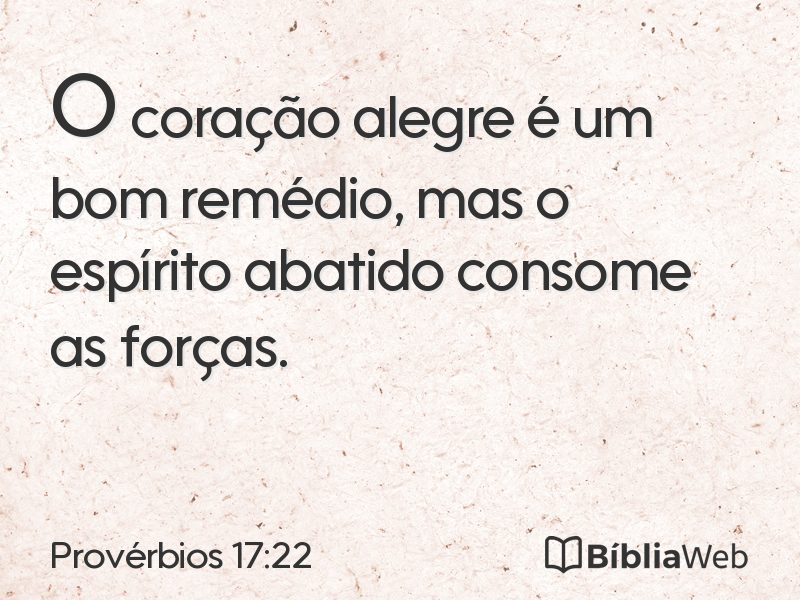 Provérbios 17:22 em imagem para compartilhar