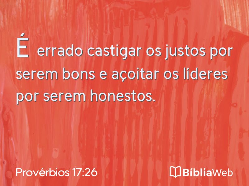 Provérbios 17:26 em imagem para compartilhar